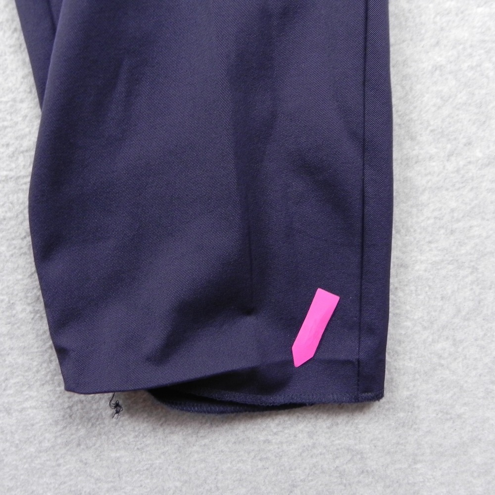 Zara Man Pants Mens 36 Basic Khaki Chino Business Casual Flat Front Navy Blue - Picture 3 of 13